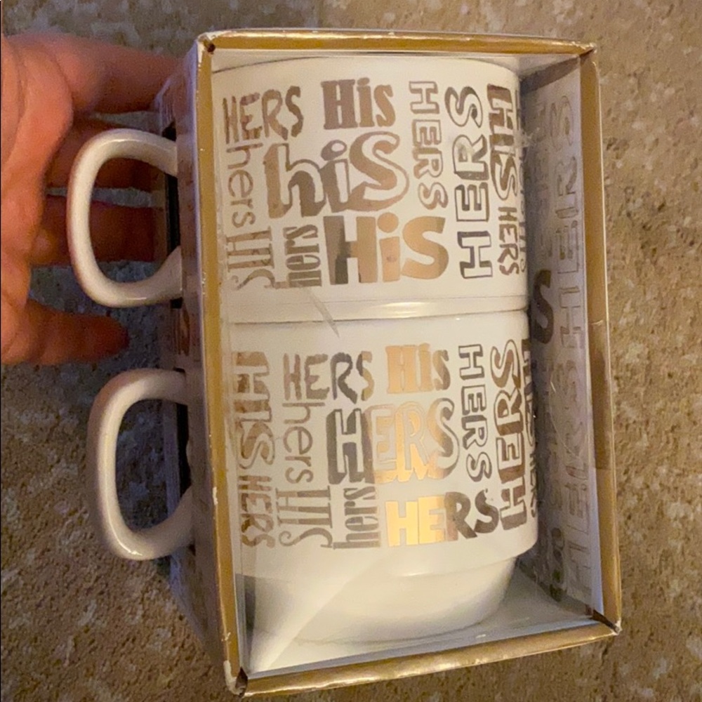 American Atelier His & Hers Mug Set New In Box